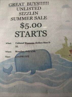 Sizzlin Summer Sale—$5.00 Starts